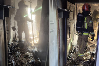 Policjanci wbiegli do zadymionej kamienicy w Łodzi. Dramatyczne nagranie z akcji ratunkowej