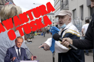 Awantura na bazarze. DANTEJSKIE sceny! Poszło o powrót TUSKA. Komentery [WIDEO].