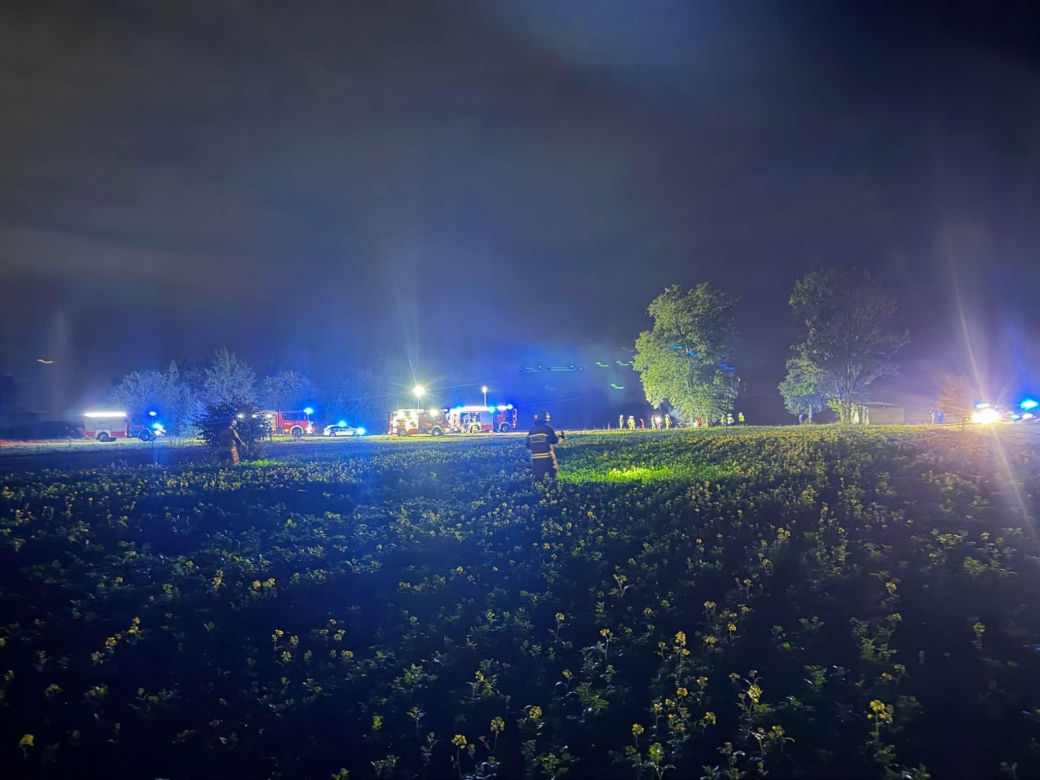 Tragedia w powiecie łukowskim, kierowca zginął w płomieniach