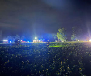 Tragedia w powiecie łukowskim, kierowca zginął w płomieniach