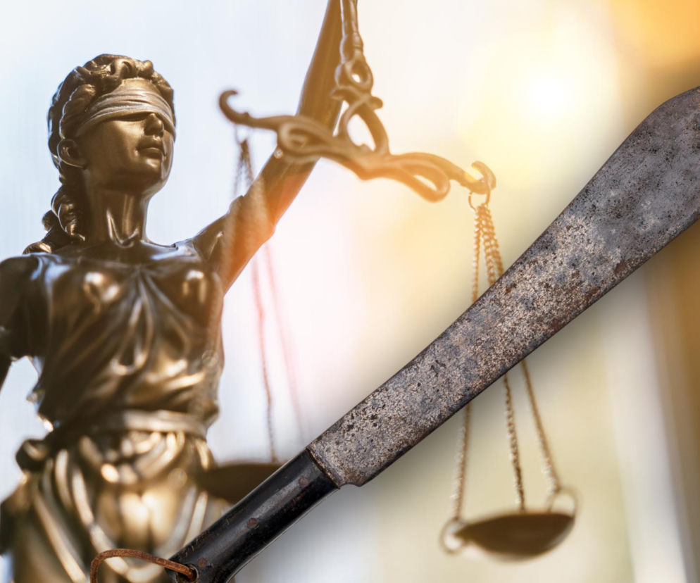 60-latek rzucił się na kobietę z maczetą, innej groził śmiercią. Wkrótce dosięgnie go sprawiedliwość