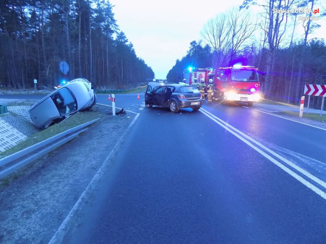 Groźny wypadek pod Myszkowem