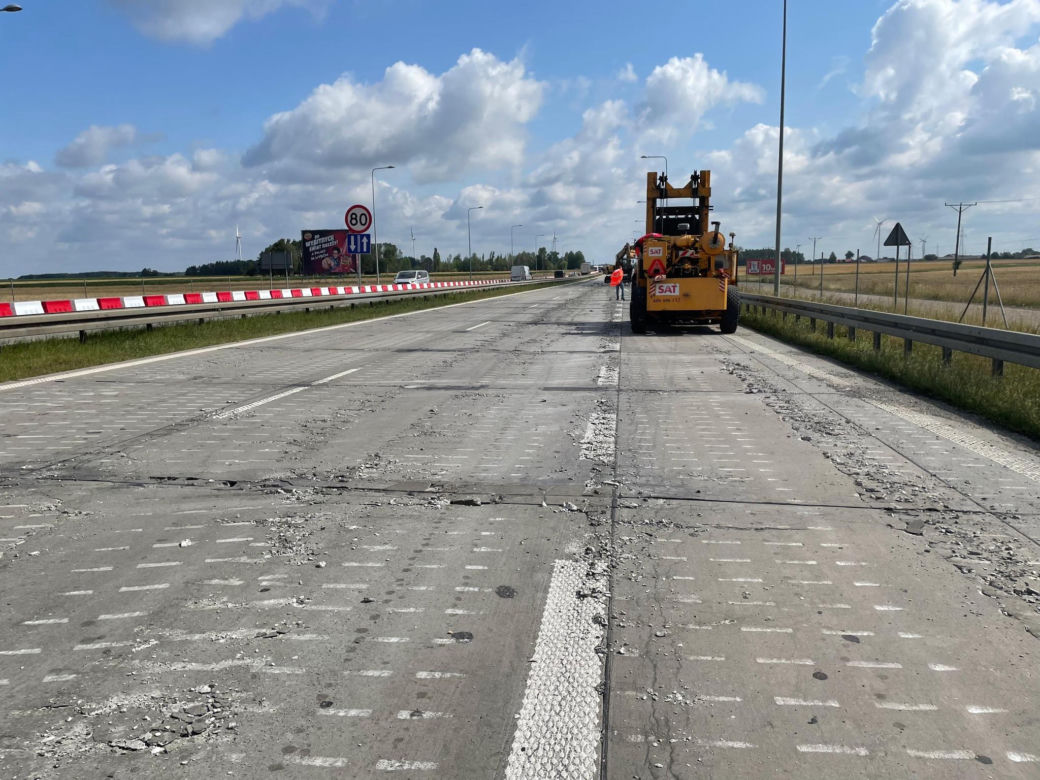 Remont betonowej S8 Polichno - Studzianki
