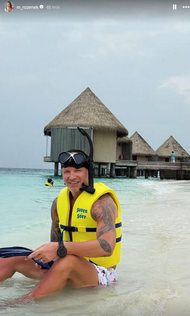 Małgorzata Rozenek i Radosław Majdan nurkują  Malediwach