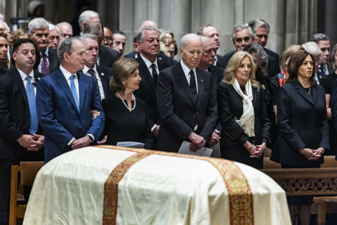 Bush, Biden i Harris wzięli udział w pogrzebie b. wiceprezydenta Dicka Cheneya