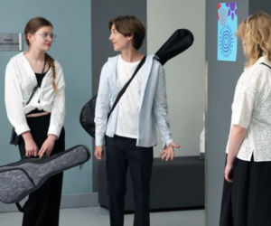 Barwy szczęścia odc. 3280. Emil (Artem Malaszczuk), Pola (Gabriela Szewczyk), Emilka (Jessica Frankiewicz)