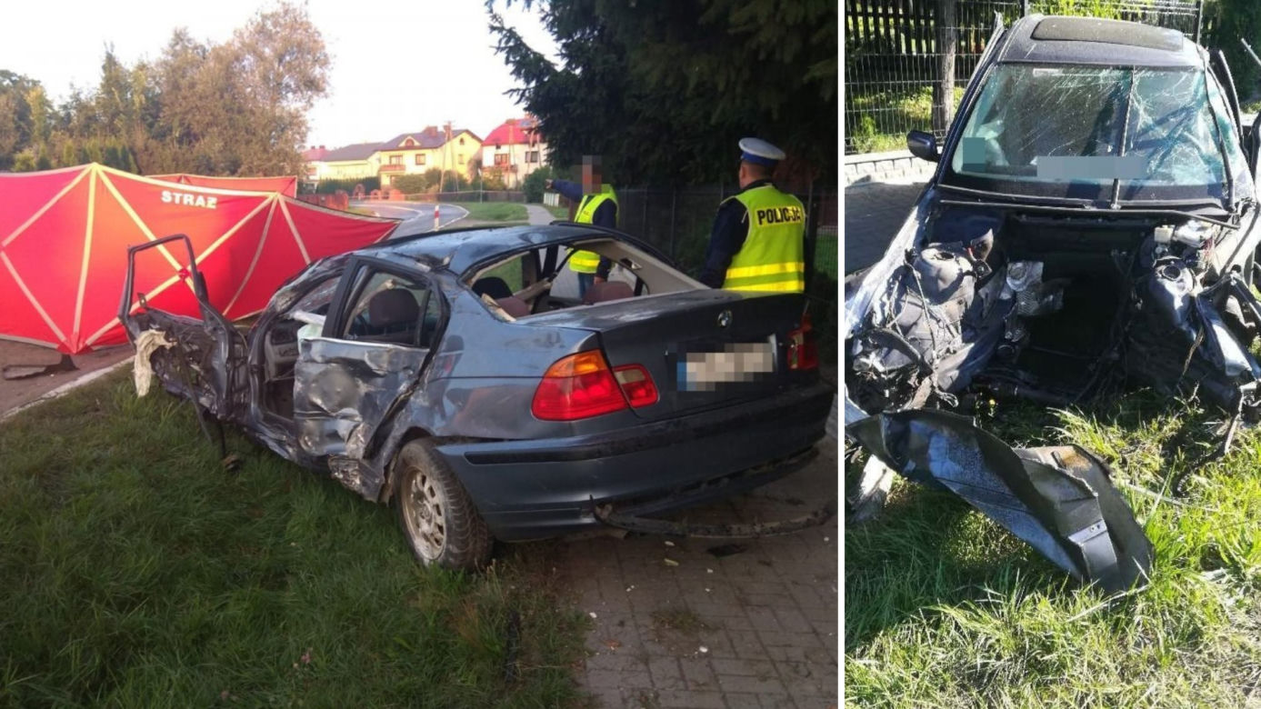 Przerażający wypadek: 27-LATEK NIE ŻYJE! Zmasakrowany samochód