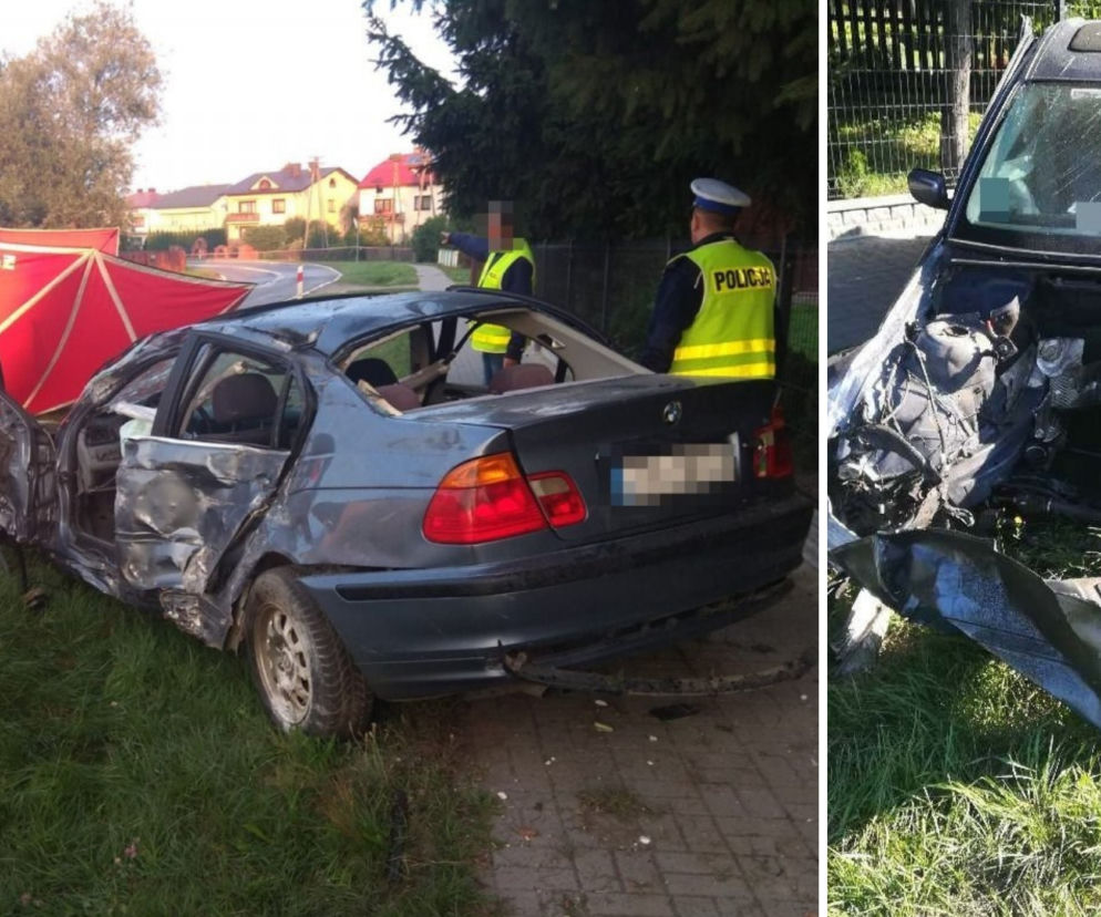 Przerażający wypadek: 27-LATEK NIE ŻYJE! Zmasakrowany samochód