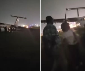 Samolot wypadł z pasa podczas lądowania. Dramatyczne chwile na lotnisku