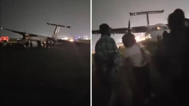 Samolot wypadł z pasa podczas lądowania. Dramatyczne chwile na lotnisku