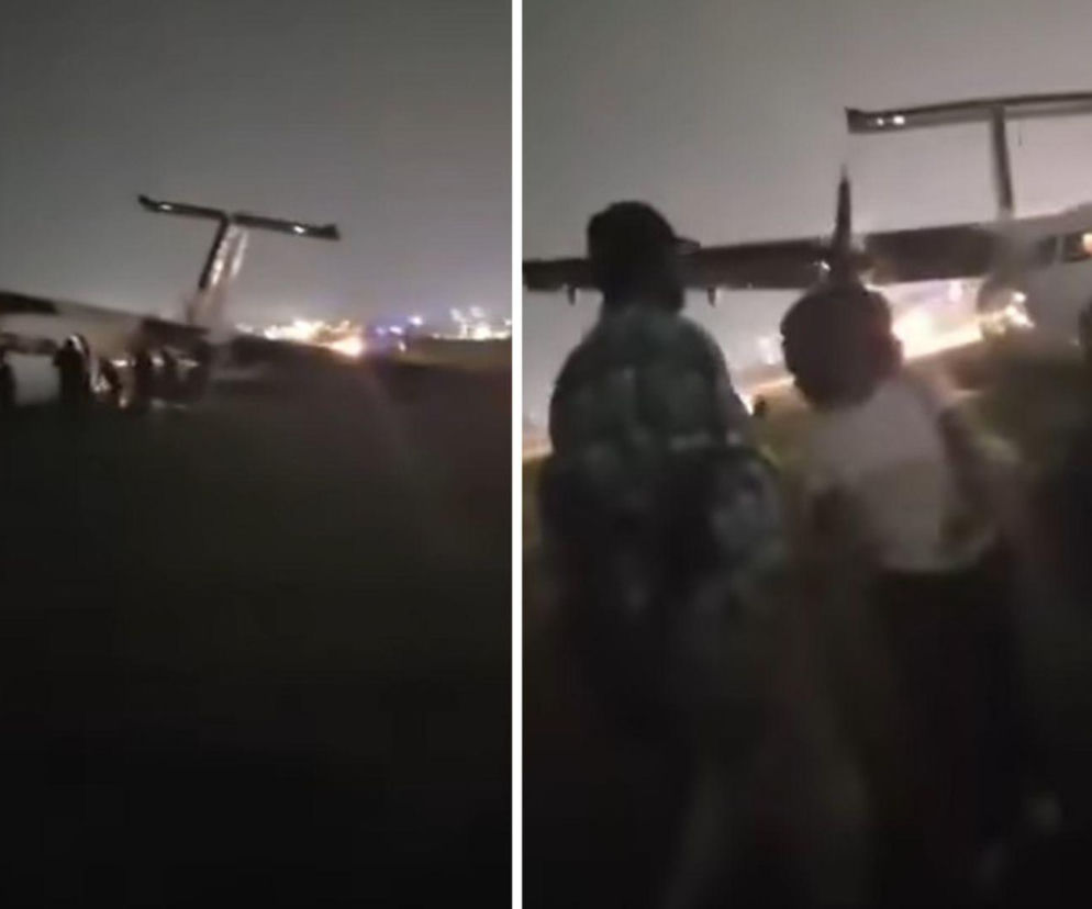 Samolot wypadł z pasa podczas lądowania. Dramatyczne chwile na lotnisku