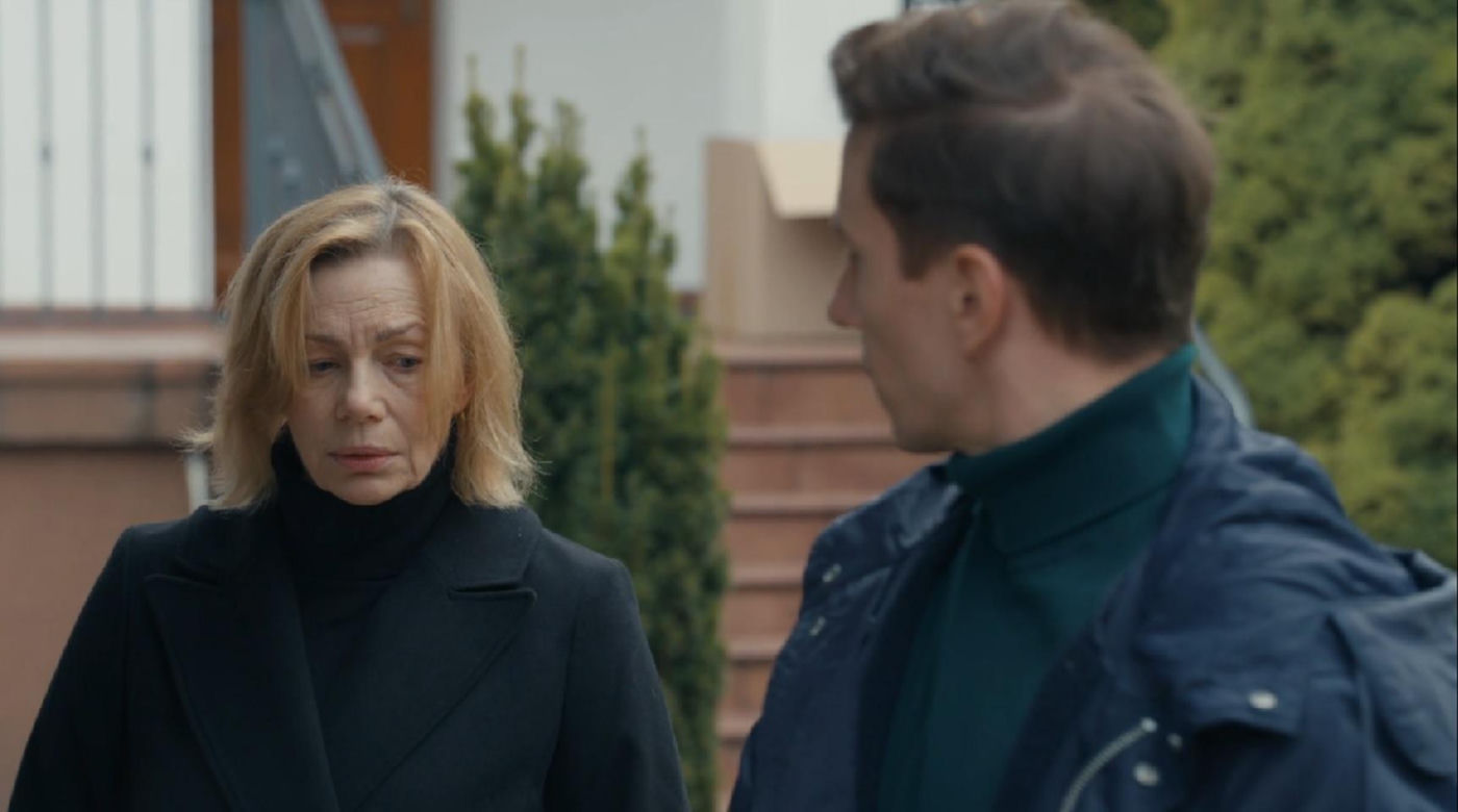 Barwy szczęścia, odcinek 3184. Wanda (Maja Barełkowska), Tomasz (Jakub Sokołowski)