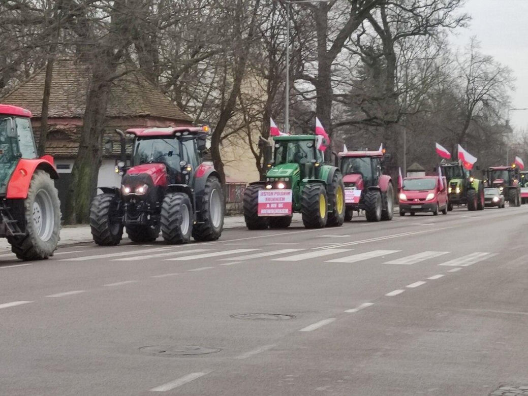 Protest rolników w Elblągu