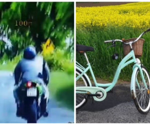 Policjant z grupy SPEED rowerem dogonił motocyklistę. Zobacz NAGRANIE!