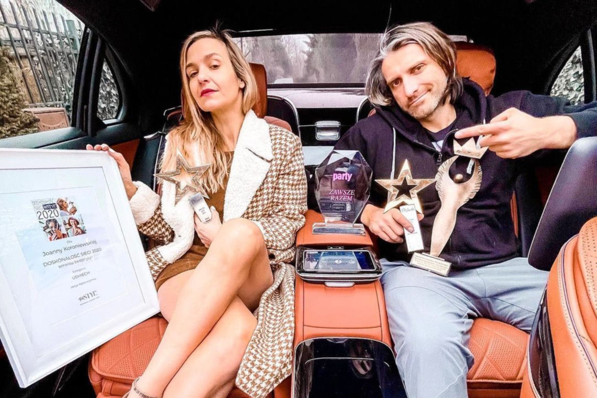 Joanna Koroniewska i Maciej Dowbor w Mercedesie Klasy S