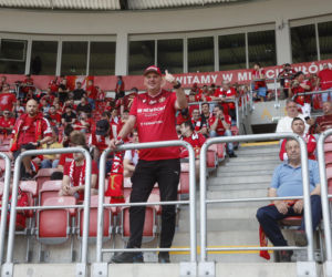 Kibice na meczu Widzew Łódź - Piast Gliwice
