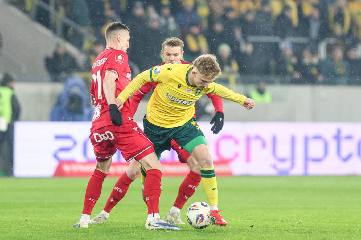 GKS Katowice - Widzew Łódź, zdjęcia kibiców z meczu 20. kolejki PKO BP Ekstraklasy