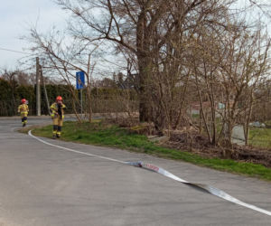 Pożar w Łęgu w Krakowie