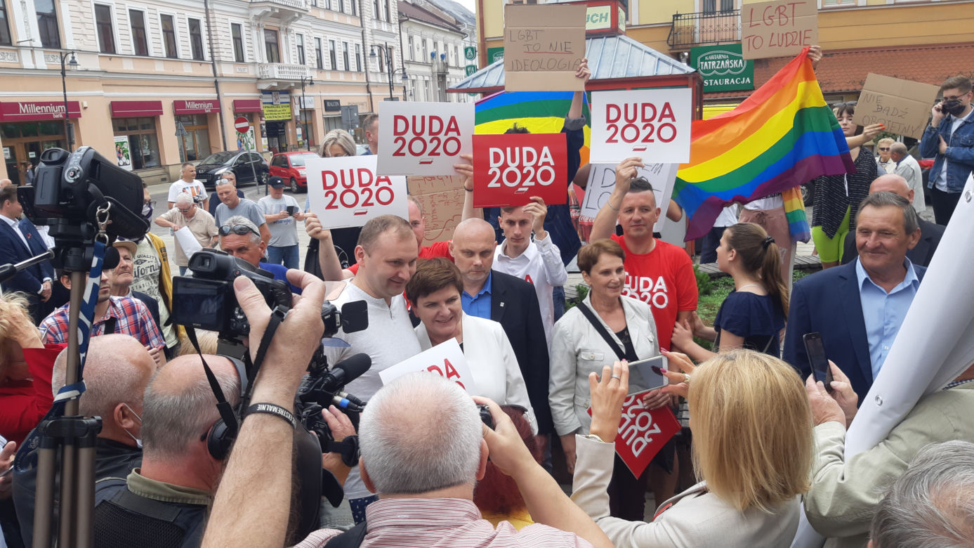 LGBT to nie ideologia - protest podczas wizyty Beaty Szydło