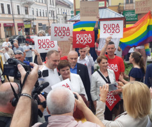 LGBT to nie ideologia - protest podczas wizyty Beaty Szydło