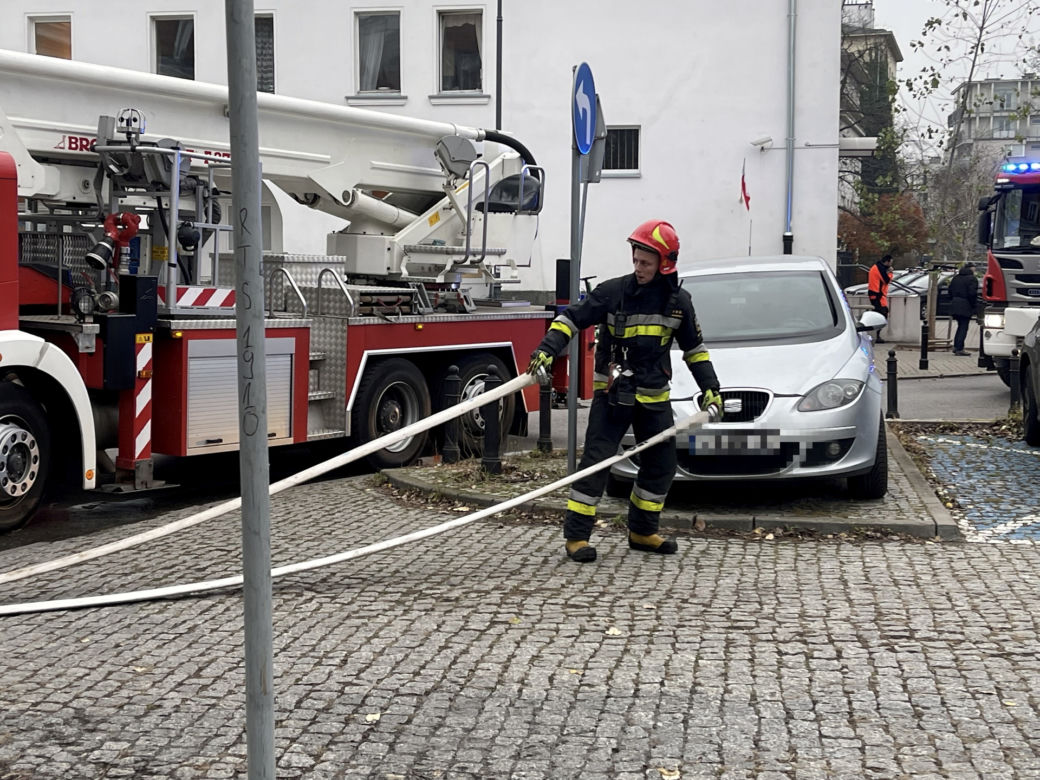  Pożar na ul. Wyspiańskiego na Żoliborzu