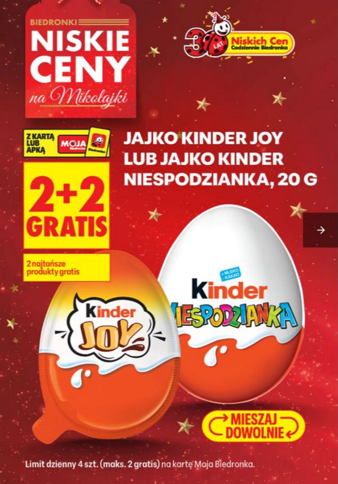 romocje na słodycze w Biedronce