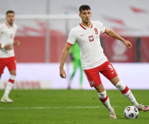 Jakub Moder w meczu Polska - Finlandia