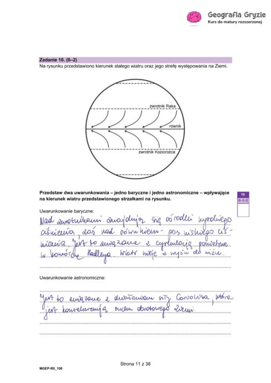 Matura próbna 2024 - geografia