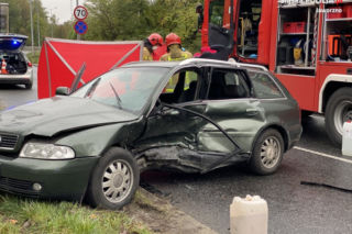 Jaworzno: Tragiczny wypadek na DK79. Wymusił pierwszeństwo i zginął! [ZDJĘCIA]