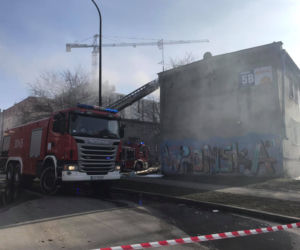 Pożar przy ul. Wrońskiej w Lublinie