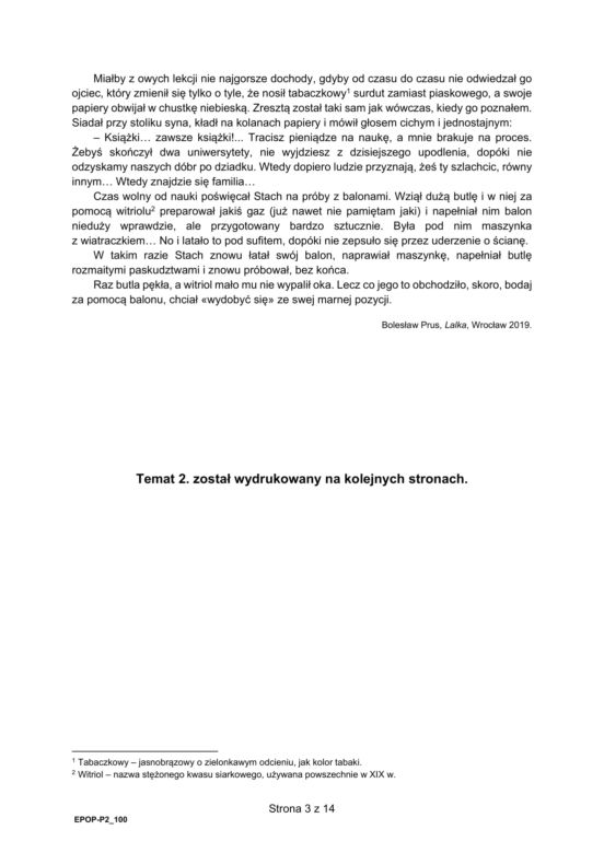 Matura 2021 język polski: ARKUSZ