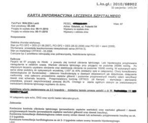 Wyniki badań Lecha Wałęsy 