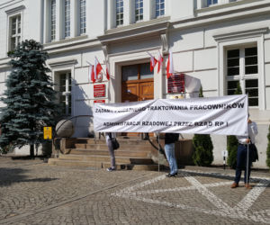 Protest budżetówki z Solidarności w Bydgoszczy [ZDJĘCIA]
