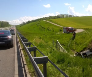 Wypadek na A4 za węzłem Bieżanów. Zginął młody mężczyzna [ZDJĘCIA]