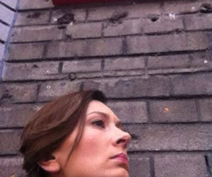 Anita Sokołowska (Lena) na planie Na dobre i na złe