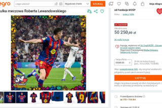 Cenna pamiątka Roberta Lewandowskiego na aukcji WOŚP. Cena licytacji robi wrażenie