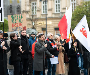Sobotnie manifestacja na Rynku Głównym