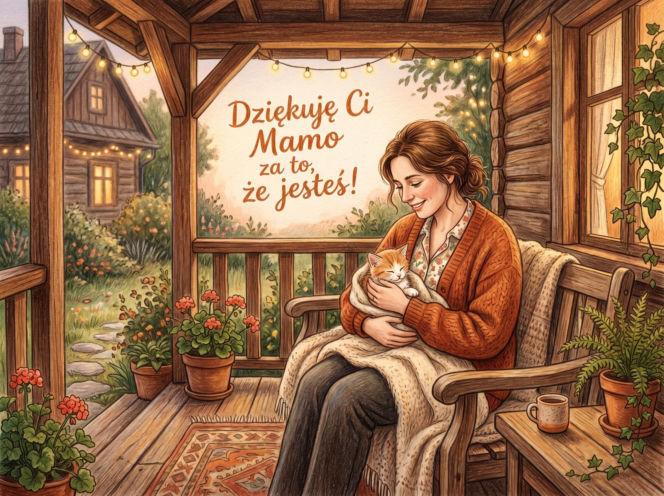 Kartka z życzeniami na Dzień Matki