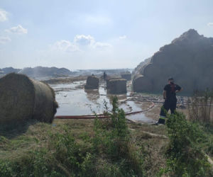 Pożar słomy w Jordanowie Śląskim! 