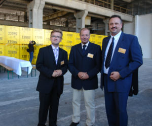 Otwarcie fabryki YTONG w Pile - Siegfried Knoppik - Projektmanager Xella Baustoffe, Jaroslav Bures - COO Xella Baustoffe BmbH, Peter Kundlacz - Projektmanager Xella Baustoffe 