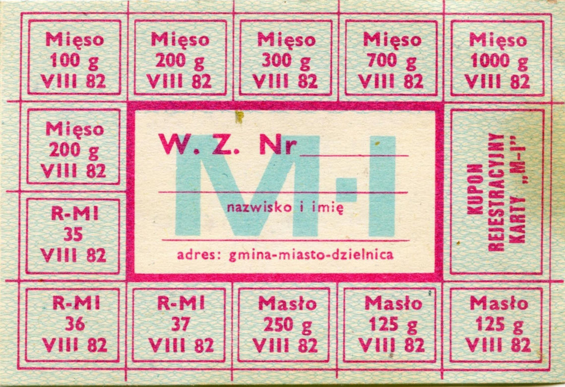 Reglamentacja życia. Kartki na żywność- symbol PRL-u
