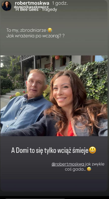 M jak miłość na planie. Artur Rogowski (Robert Moskwa), Joanna (Dominika Sakowicz)