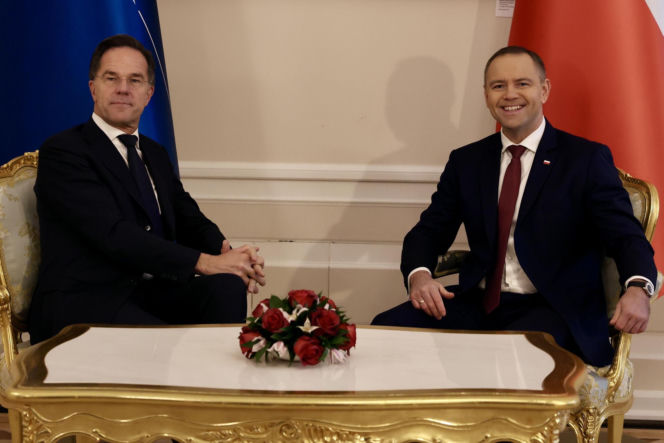 Rutte na spotkaniu z Nawrockim