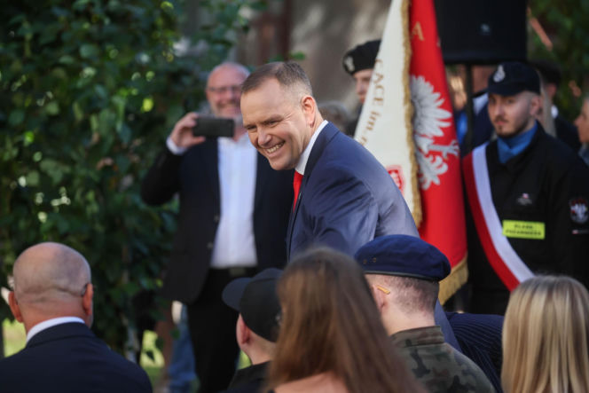Karol i Marta Nawroccy na rozpoczęciu roku szkolnego