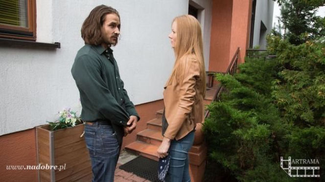 Na dobre i na złe odc. 543. Wiktoria Consalida (Katarzyna Dąbrowska), Szymon Dryl (Piotr Stramowski)