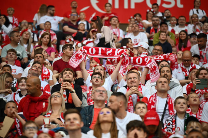 Kibice na meczu Polska-Nigeria