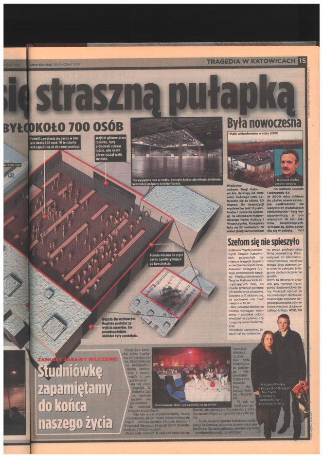 Katastrofa hali MTK w Katowicach. Materiały archiwalne
