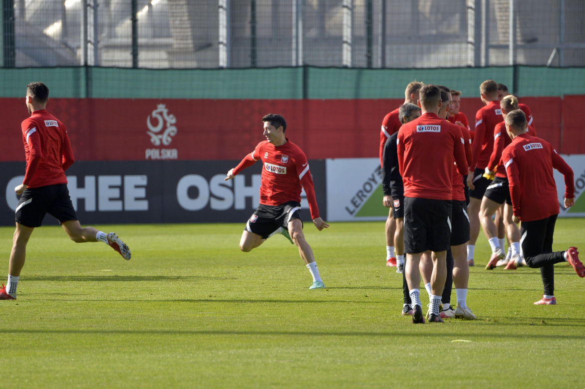 Trening reprezentacji na stadionie Legii