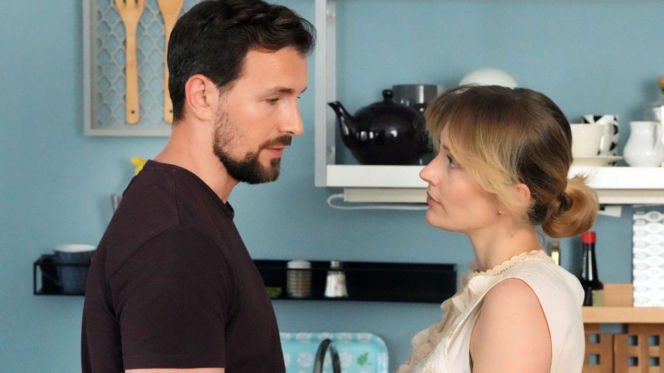 Barwy szczęścia odc. 3276. Marcin Kodur (Oskar Stoczyński), Renata (Anna Mrozowska)