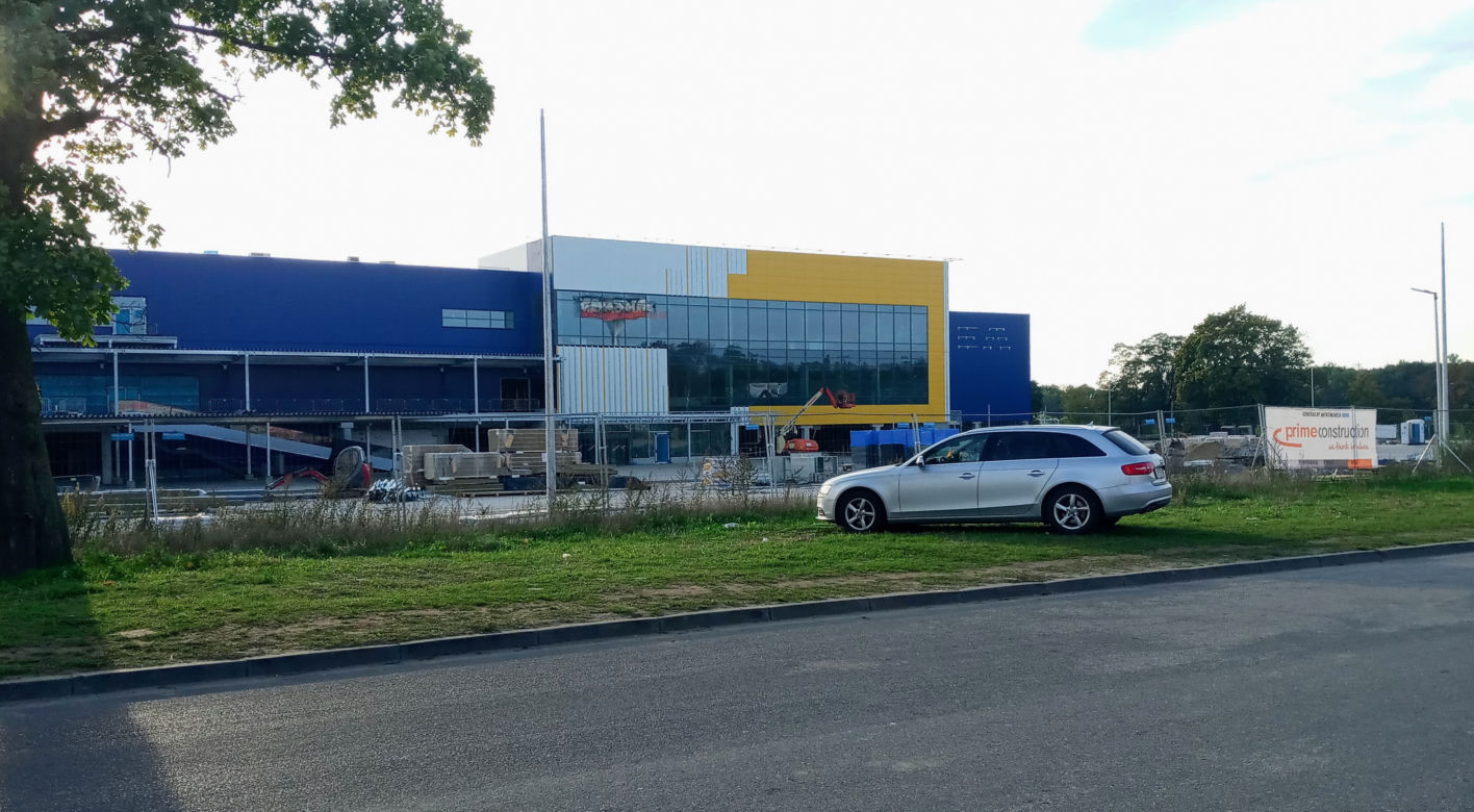 Budowa sklepu IKEA w Szczecinie - październik 2020